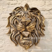 跨境新款Lion Head Wall Mounted Art狮子头壁挂艺术金属挂件雕塑