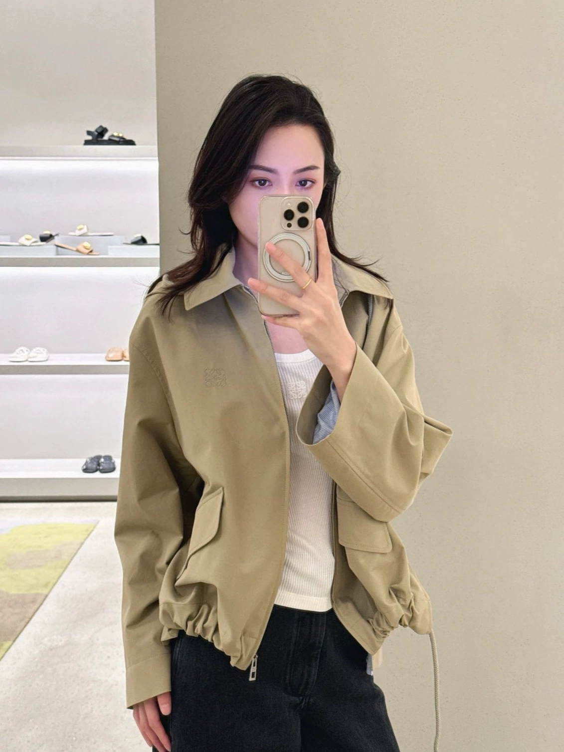 Замена Nanyou Haute Couture L*e2025 новое detachable collar спаянный хаки ветровка куртка