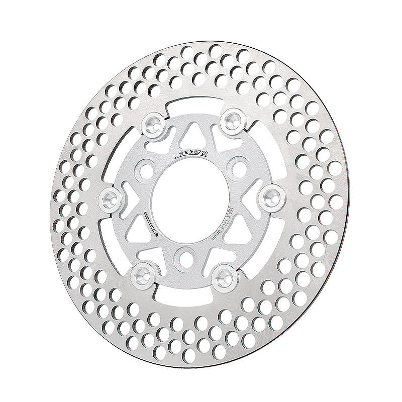 Flando 220 Floating Large-Hole Disc Front and Rear Brake Discs for Electric Motorcycles, Niu N1S, Ninebot Monkey Electric Motorcycle Modified Disc Brakes