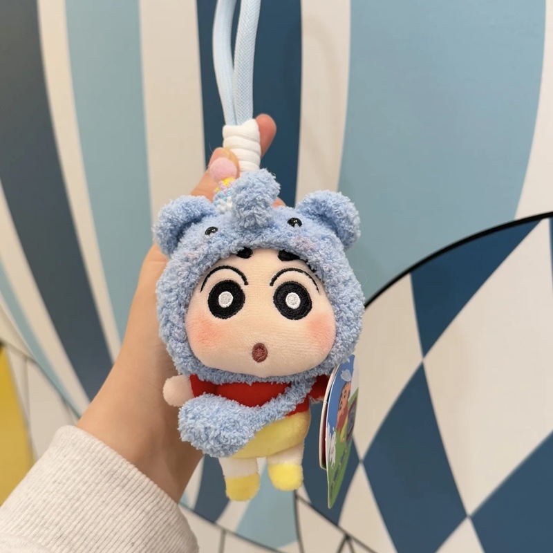 本物のクレヨンしんちゃんバッグペンダントかわいいぬいぐるみ漫画人形キーホルダースクールバッグペンダント学生ギフト|undefined