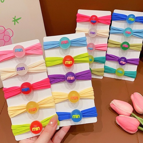 儿童糖果色头绳女童宝宝不伤发毛巾圈发圈女孩扎头发高弹力橡皮筋