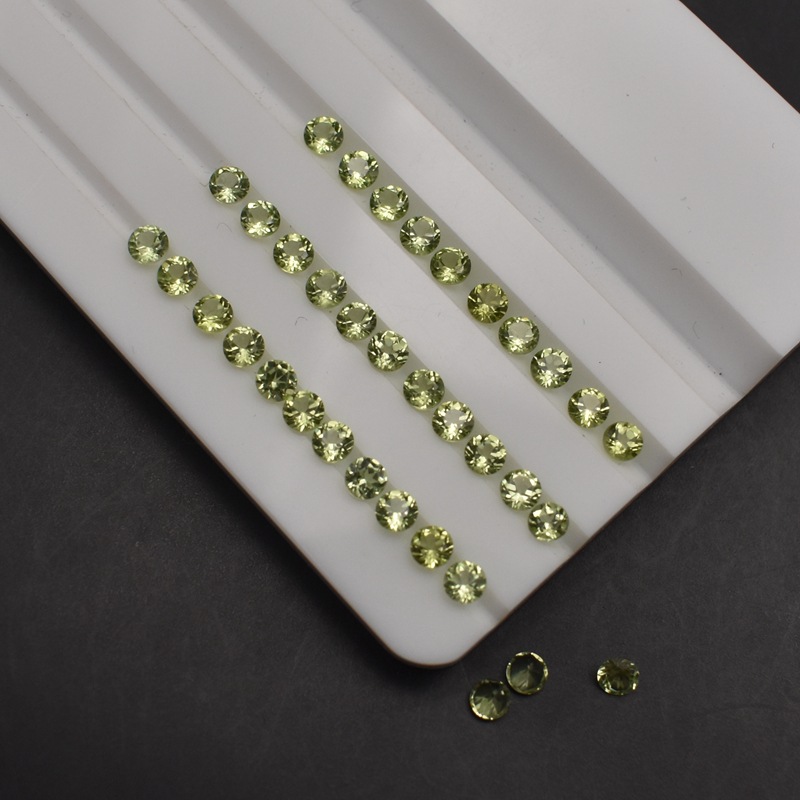 天然橄榄石圆形裸石