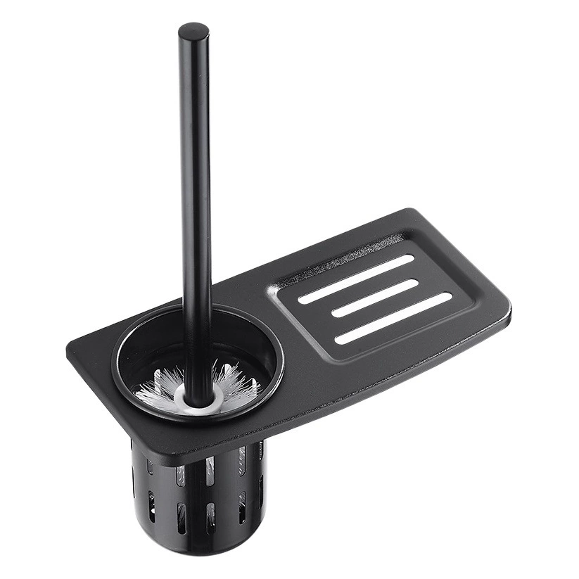 Костюм щетки для унитаза Non-Punch Настенный унитаз Бытовой немертвый угол Туалет Щетка для чистки с длинной ручкой Space Алюминий