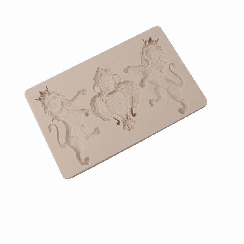 Fondant molde León cobre estatua pastel molde de silicona alivio decoración ritmo seco chocolate herramienta epoxi