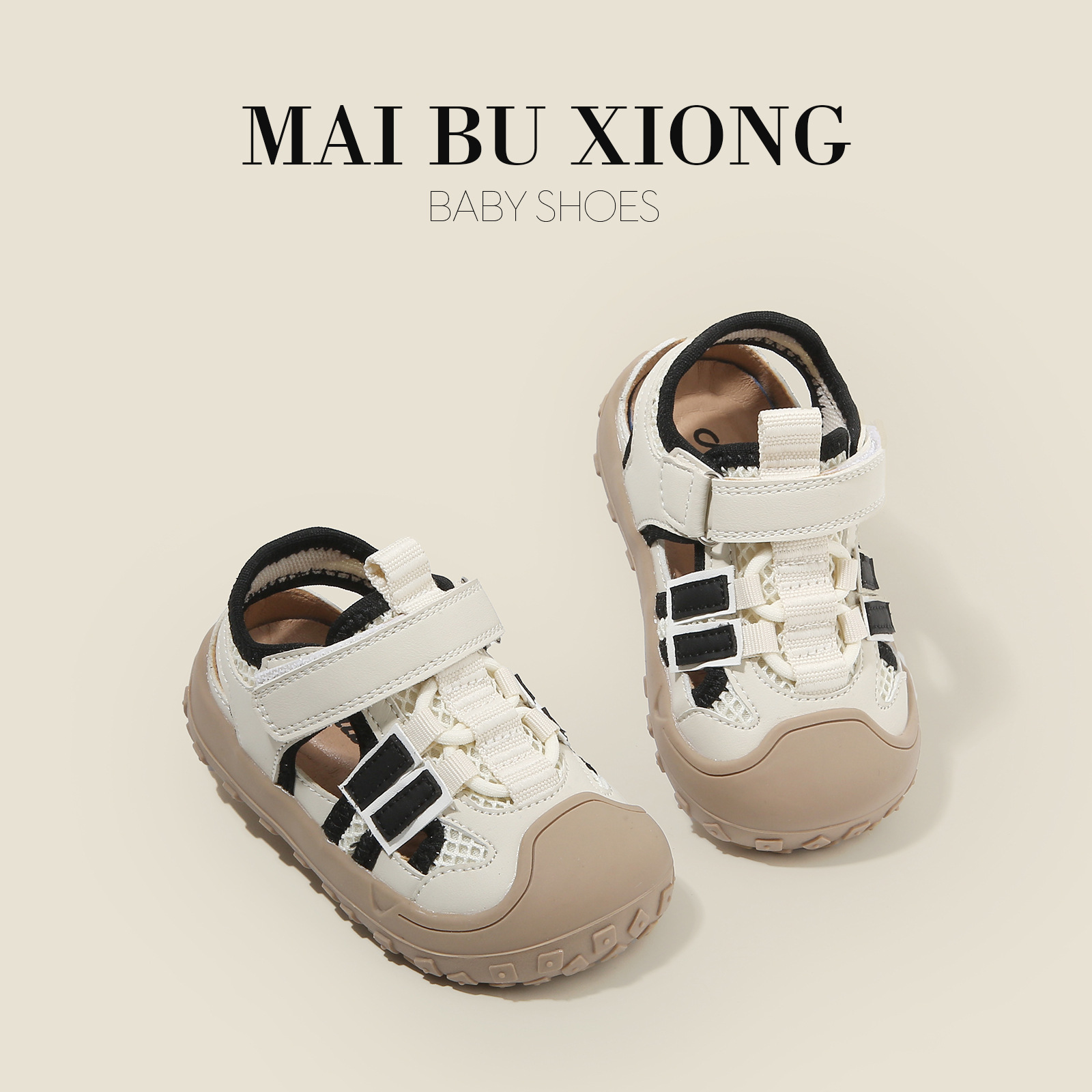 Maibu bear baby toddler shoes 1-2 years old 3 boys and girls anti-collision sandals baby summer new casual shoes 0