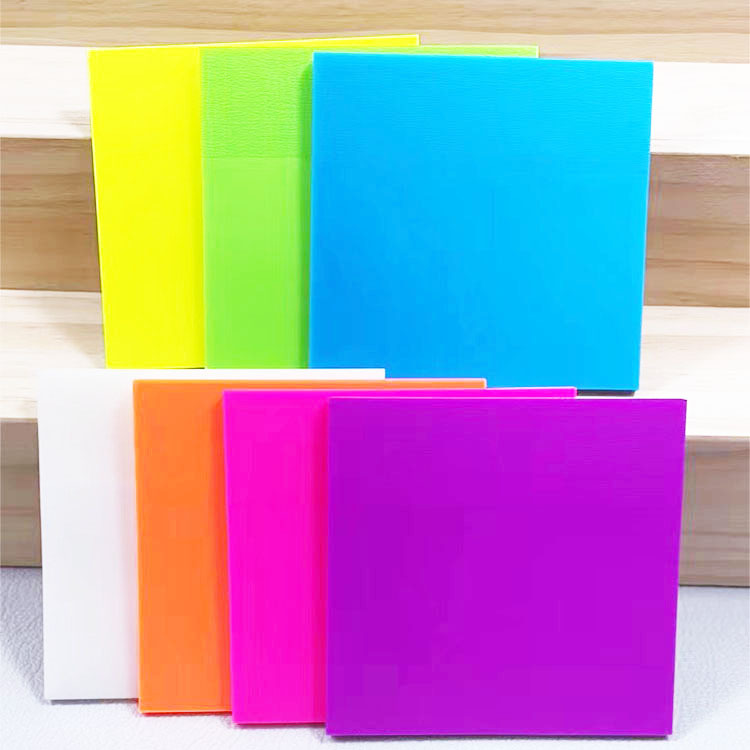 Adhesivo de color fluorescente, adhesivo de índice de ladrillo de papel, adhesivo de papelería para estudiantes de color PET transparente, adhesivo de conveniencia transparente