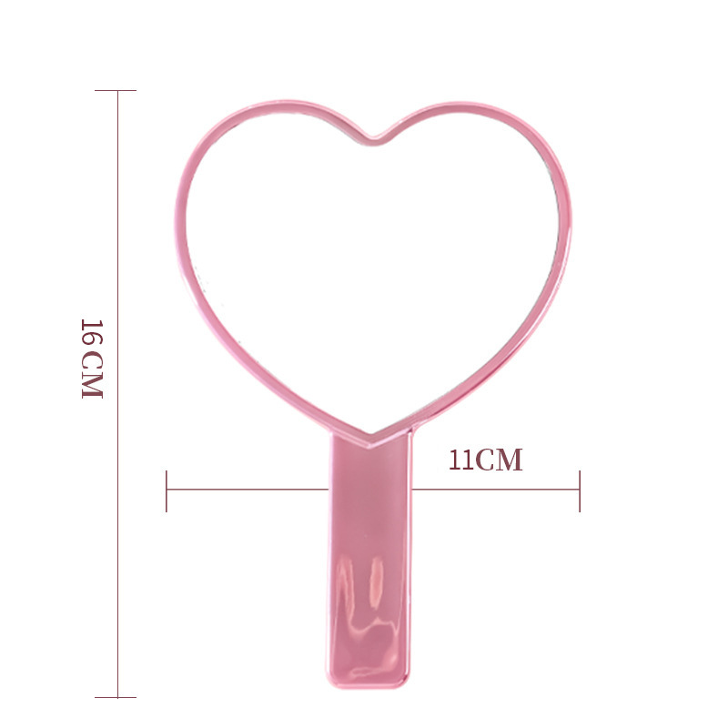 (2개) 새로운 전기 사랑 물 파문 거울 휴대용 소녀 휴대용 절묘한 귀여운 고화질 거울 메이크업 거울
