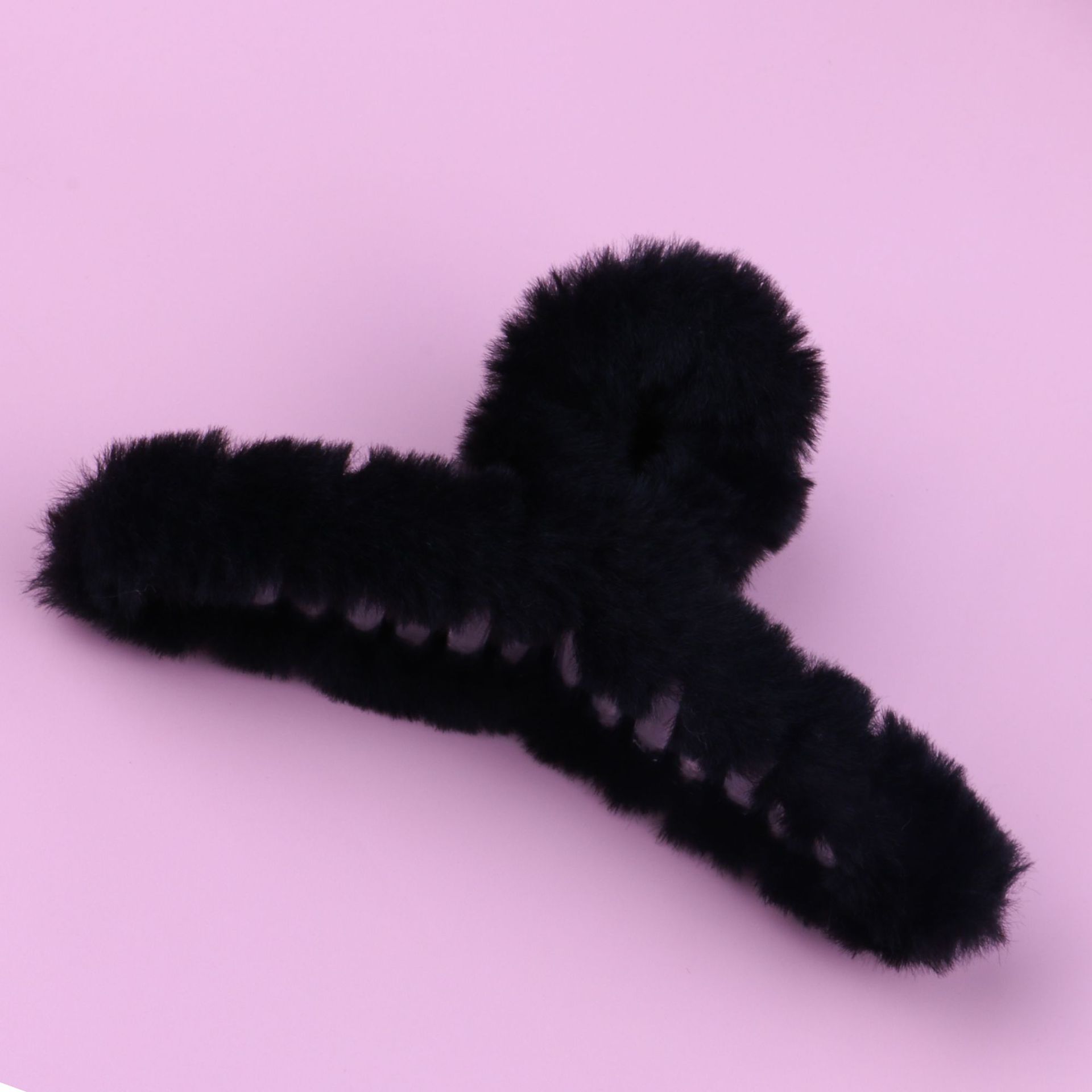 13cm 털 뭉치 집게핀 블랙