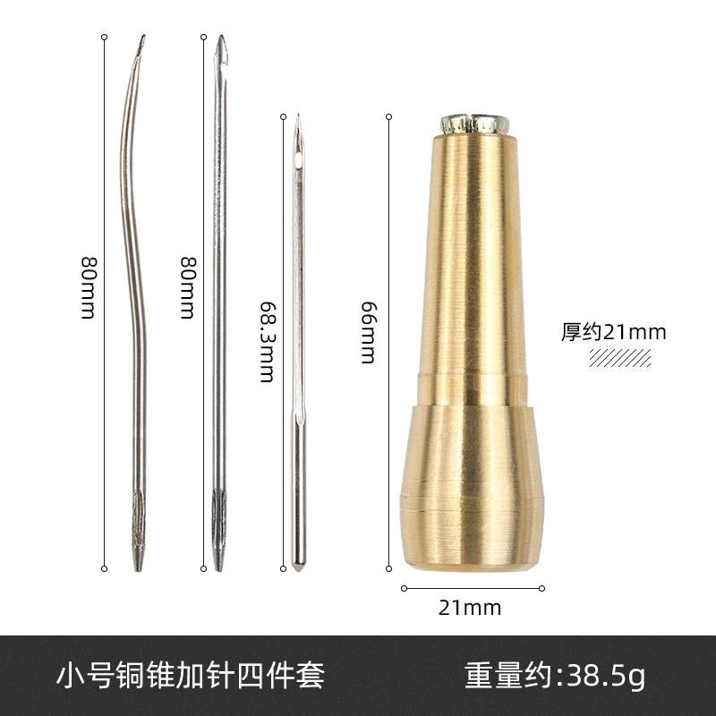 Nuevas herramientas de costura de cuero forma de calabaza mango de madera puncher herramientas hechas a mano en stock al por mayor