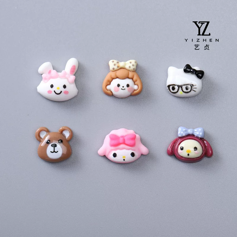 Small cartoon nail decoration, phone case, materials set, DIY
