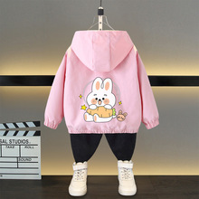 童装2025女童外套春秋新款中大童洋气时髦夹克上衣女宝宝卡通风衣