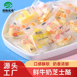 图腾牧场鲜牛奶芝士酪内蒙古特产原味三角酪蔓越莓奶块