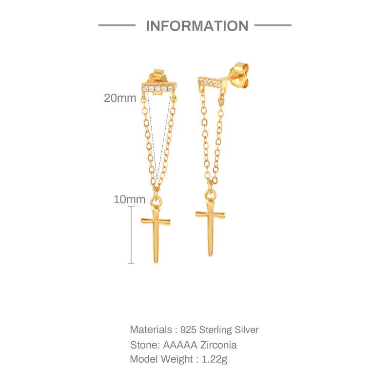 Moda Cruzar Estrella Gotitas De Agua Plata Esterlina Embutido Turquesa Circón Aretes 1 Par display picture 3