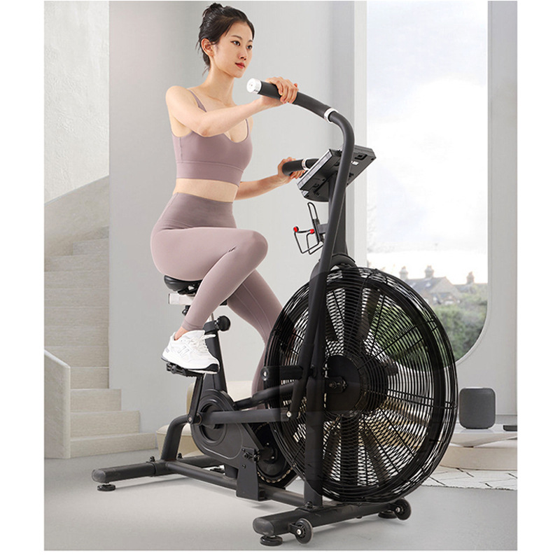 Vehículo de gimnasio de resistencia al viento comercial unidad de ventilador deportivo de hotel equipo de gimnasio ultra silencioso bicicleta dinámica