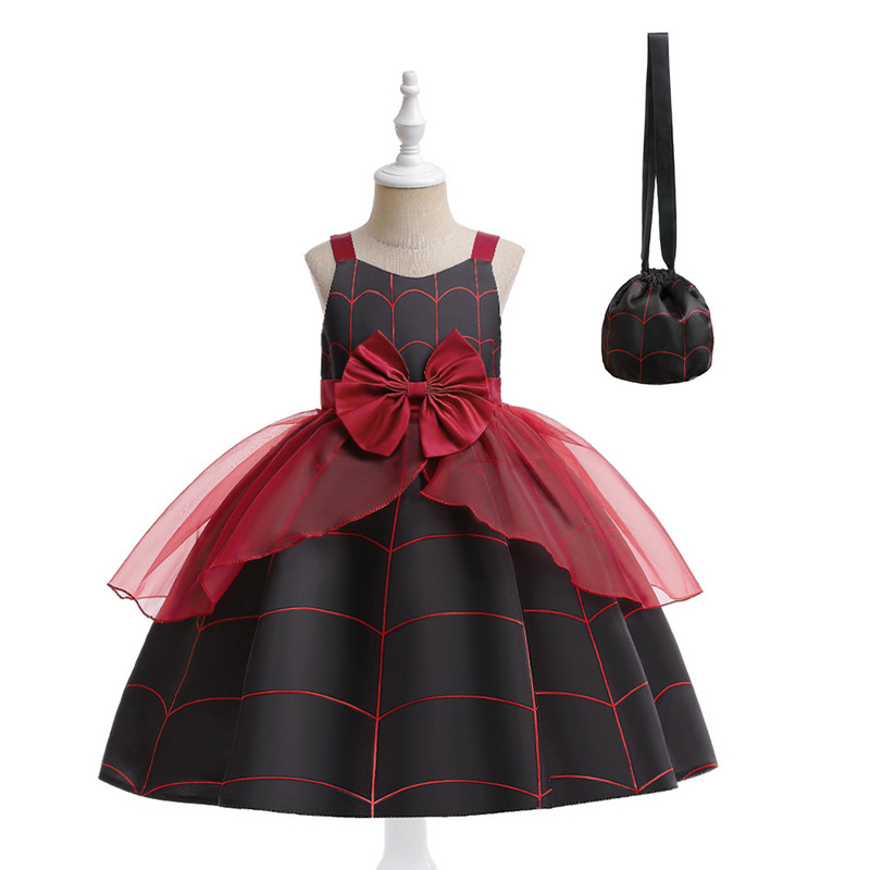 ハロウィンドレス 子供用コスプレ衣装 城の魔女プリントプリンセスドレス パーティーコスプレ衣装|undefined