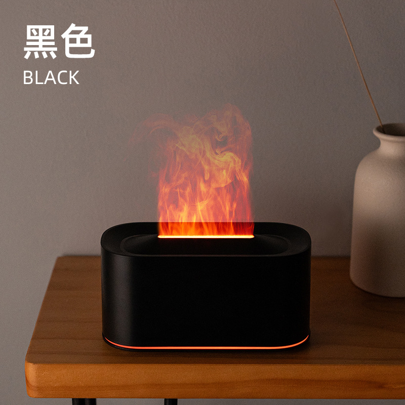 Nuevo transfronterizo colorido flame aromatizador humidificador mayorista creativo de escritorio atmósfera lámpara flame aromatizador