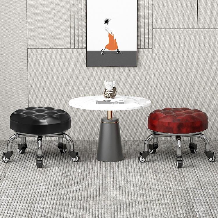 Casa belleza silla de polla de taburete baja silla para niños con taburete para bebés rotativo manicuría pedicura taburete bajo taburete circular