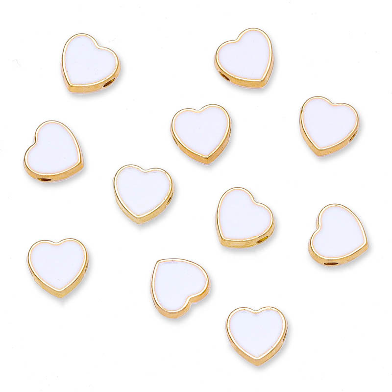150g Weight Beads Jewelry Making Type Diameter 8mm Jewelry Making Size DIY Jewelry Accessories Classification 50 PCS/Package Quantity Alloy Material Heart Shape Pattern Plating Design Elegant, Streetwear Style 50 PCS/Package Diameter 8mm Alloy Heart Shape DIY Jewelry Accessories Beads 11