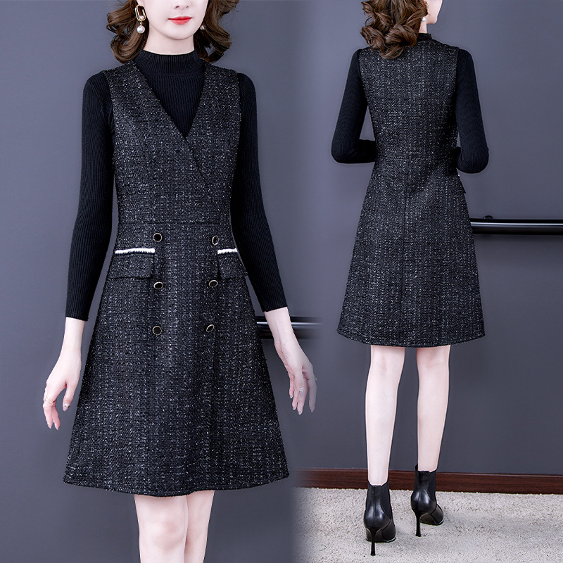  秋  M-4XL 大きいサイズ トップス ワンピース セットアップ