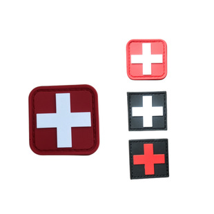 Manufacturer's Ready-Made Medical Kit First Aid Label with Magic Hook on the Back to Stick Medical Logo Wholesale