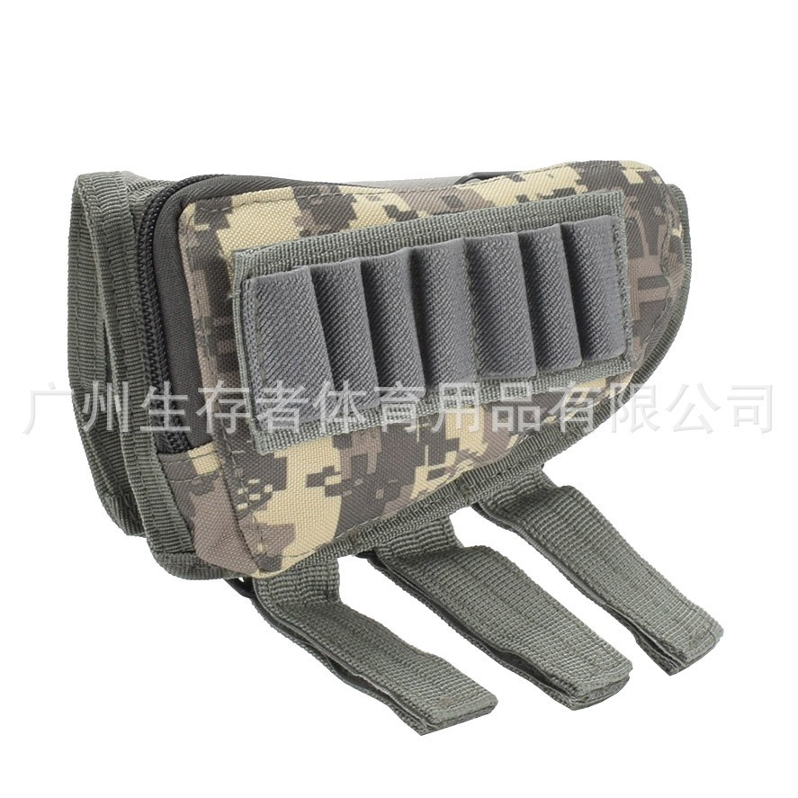 Bolsa de accesorios tácticos directos de fábrica, bolsas de barbilla multifuncionales, bolsas de balas de camuflaje, bolsas traseras, funda táctica