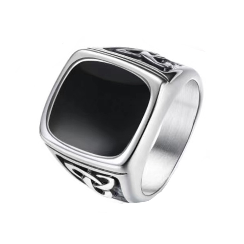 Hip-hop Geometric Rhombus Titanium Steel Plating Unisex Rings display picture 3