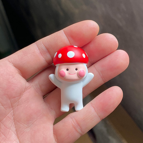 New product limited edition Red Mushroom Cartoon Cute Creative Refrigerator Magnetic Sticker 3D Three-dimensional Resin Magnet Wholesale