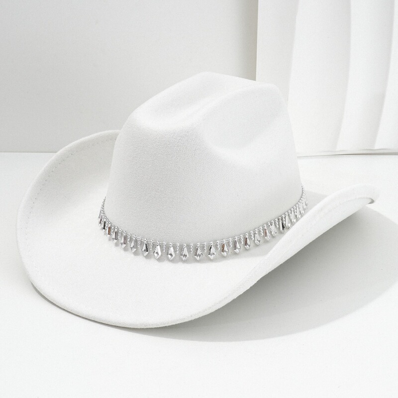 Men's and Women's Western Cowboy Hat Diamond Sword Rhinestone Accessories Hat Accessories Topper Hat Foreign Trade Engagement Gift-giving Hat