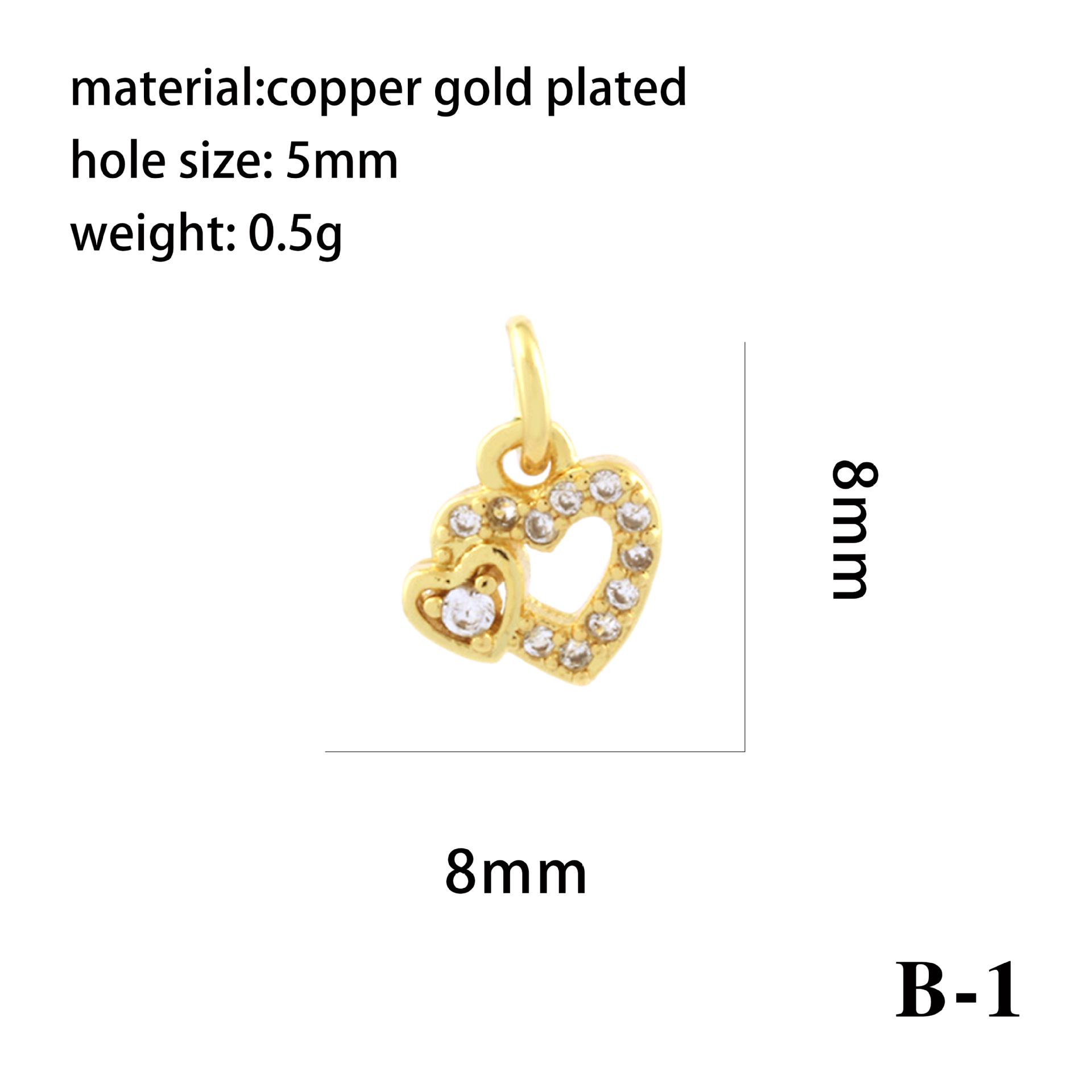 1 Piece Copper Zircon 18K Gold Plated Plating Inlay Pendant display picture 5