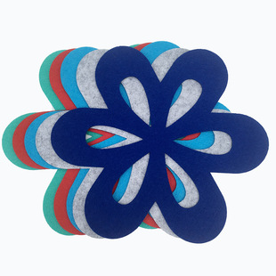 Cross-border Spot Supply Thickened Tableware Pad Pad Felt Insulation Pad Flower-shaped Creative Cup Mat Table Mat Casserole Bowl Mat