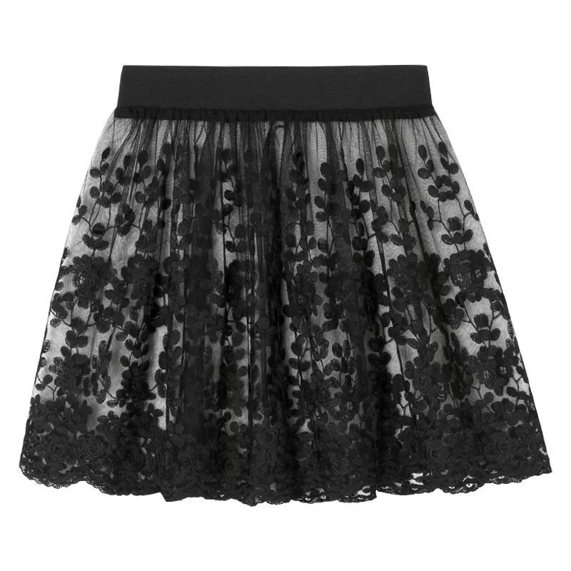 Кружевная юбка осенний и зимний свитер