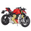 The original Microchura 1:18 Dukadi 1199 Panigale simulation alloy motorcycle model with base