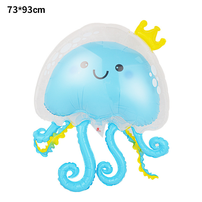 Nuevo globo de papel de aluminio de medusa grande de dibujos animados burbuja de forma especial helio bola flotante bola en la bola pulpo globo volador