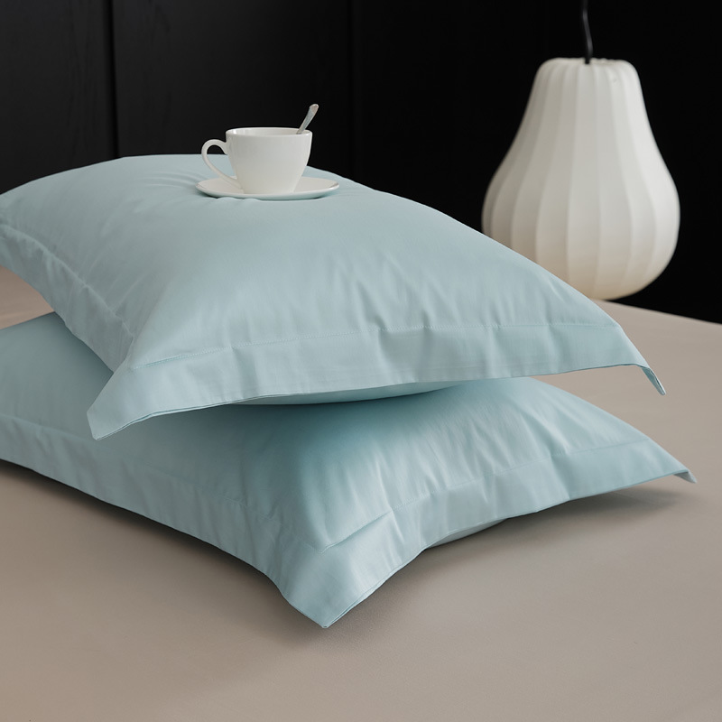 Nuevo par de fundas de almohada de algodón de fibra larga de algodón, un par de fundas de almohada