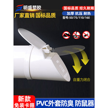 pvc排水管防臭下水管防返神器50 75 110排污堵口化粪池防老鼠防臭