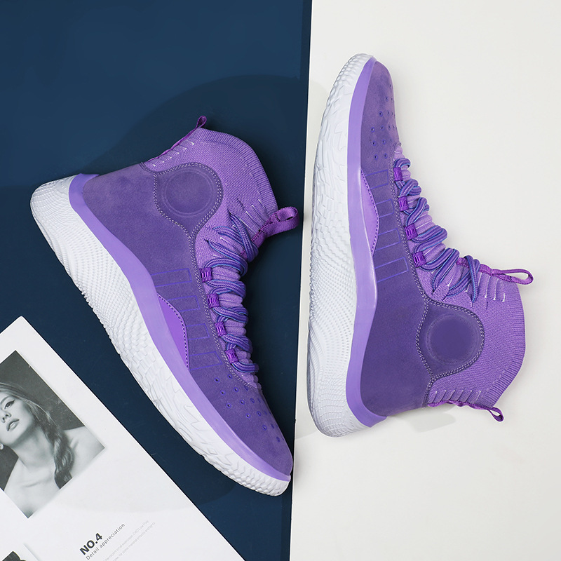 Zapatillas de baloncesto de diseño de moda para hombre, primavera y otoño, corte alto, suela suave, amortiguación, deportivas, botas prácticas para estudiantes, zapatillas para correr de moda._voghion.com