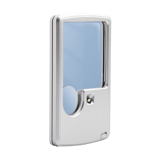 Portable card-type magnifying glass, high-definition with LED light, for the elderly and children to read instructions and business card style