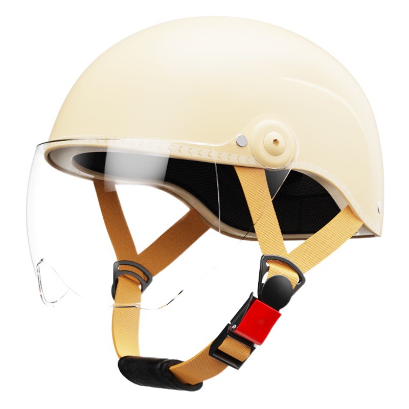 工場厳選新国標3C認証電気自動車ヘルメット男性女性夏日焼け止め半ヘルメット四季安全ヘルメット