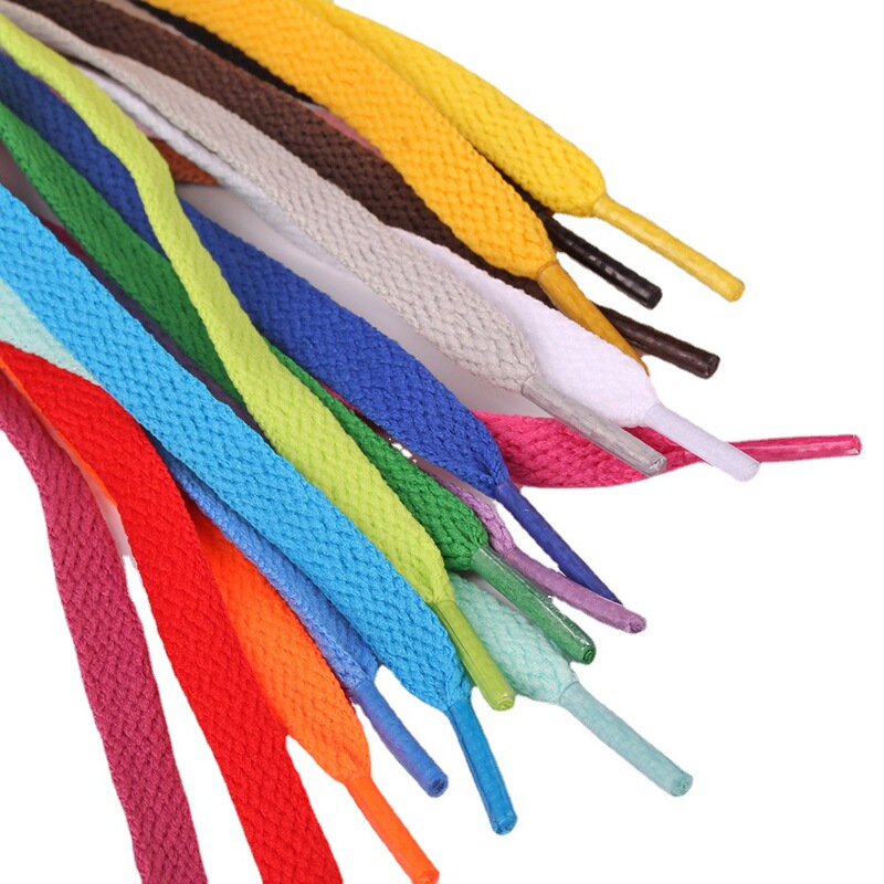 8mm single layer flat shoelace small white boys and women's shoes for sports leisure mountaineering basketball shoes shoelace spot