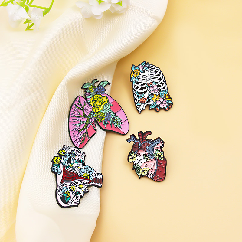 7g Weight Brooches Classification Street Occasion Alloy Material Simple Style Pin Flower Alloy Enamel Unisex Brooches
