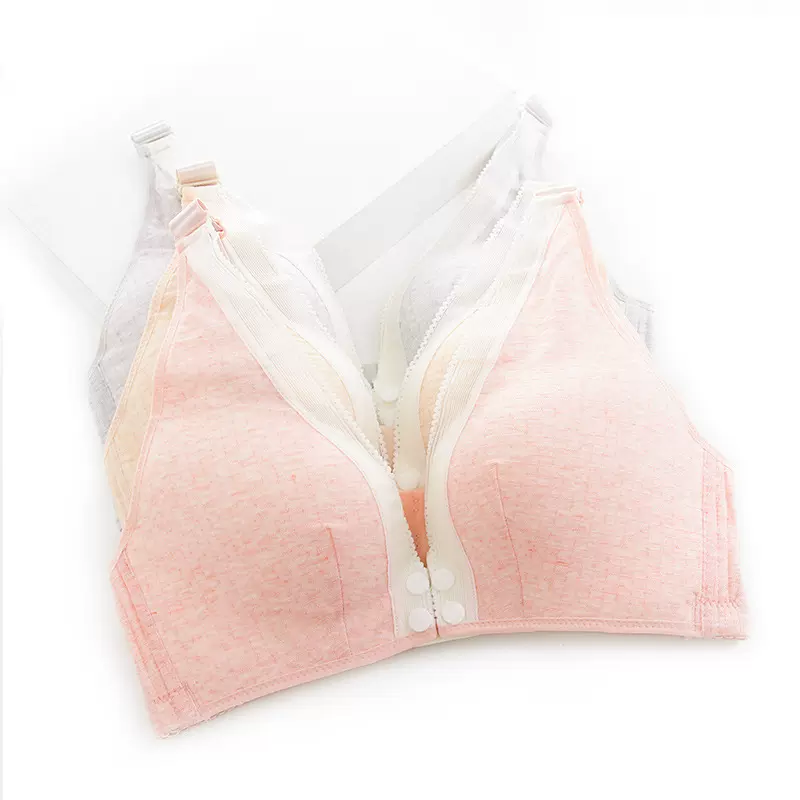 孕妇哺乳内衣 防走光收副乳大码胸罩 双前开扣透气无钢圈文胸批发