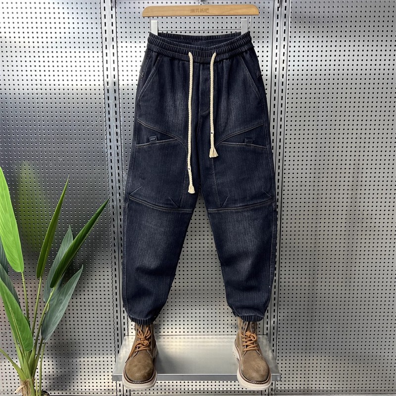 Loose-Fitting Workwear Jeans Trendy Versatile Men's Fashion New Year Layering Authentic High-End Fashion