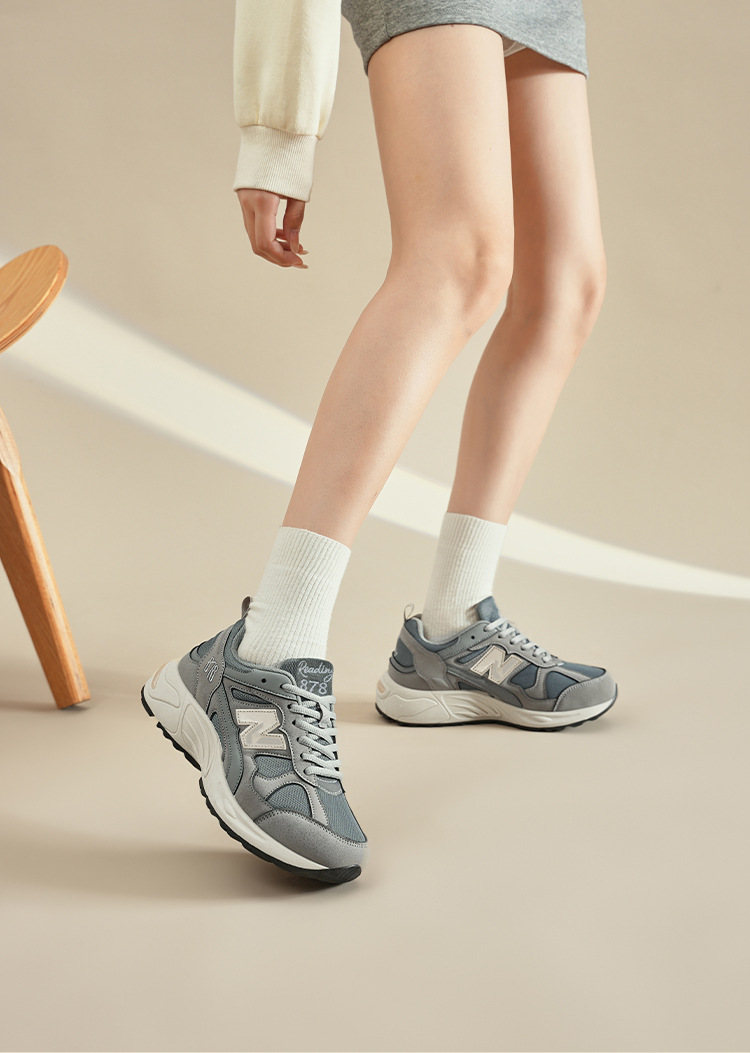 Giày thể thao retro unisex Putian Xuân Thu Balance Cool Running N878 đế dày giảm chấn — 878 Yuanzu màu xám chi tiết 9