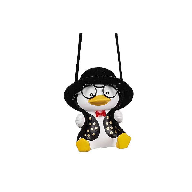 Cross-Border Wholesale Car Hanging Ornaments Swing Duck Car Rearview Mirror Car Interior Decoration Car Hanging Decorations Car Accessories