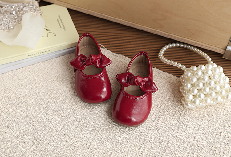 Rote Lederschuhe Für Mädchen Im Koreanischen Stil Kindermokassins_voghion.com