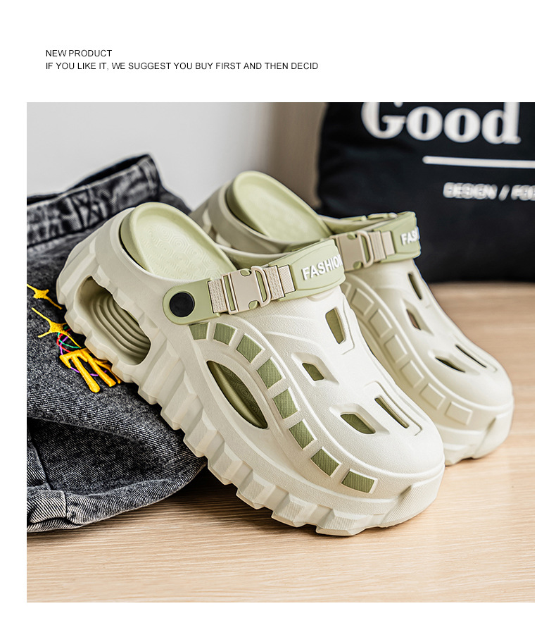 Herr sommar kuddade tofflor halkfria strand sandaler_voghion.com
