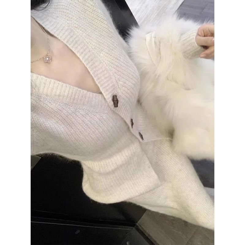 小香风新品套装秋冬女气质毛织半身裙两件套冬装搭配一整套|undefined