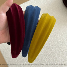 韩国新款品质植绒宽边高颅顶发箍气质优雅网红拍照压发头箍头扣女