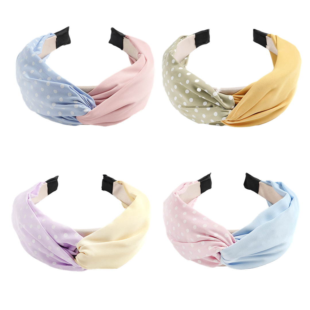 交叉發箍寬邊布藝頭箍日韓氣質小香風發卡修飾臉型發窟外出髮飾女