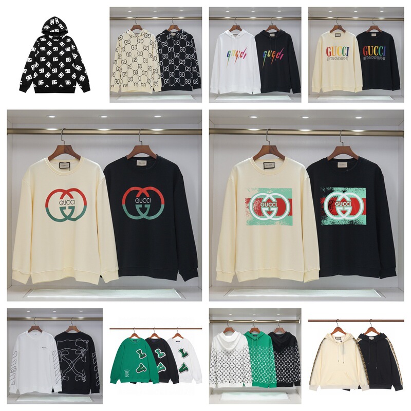 Cross-Border Foreign Trade 26 New Styles Spring and Autumn g Brand Sweatshirt Unisex Letter Logo Graffiti Versatile Hooded Pullover Sweatshirt